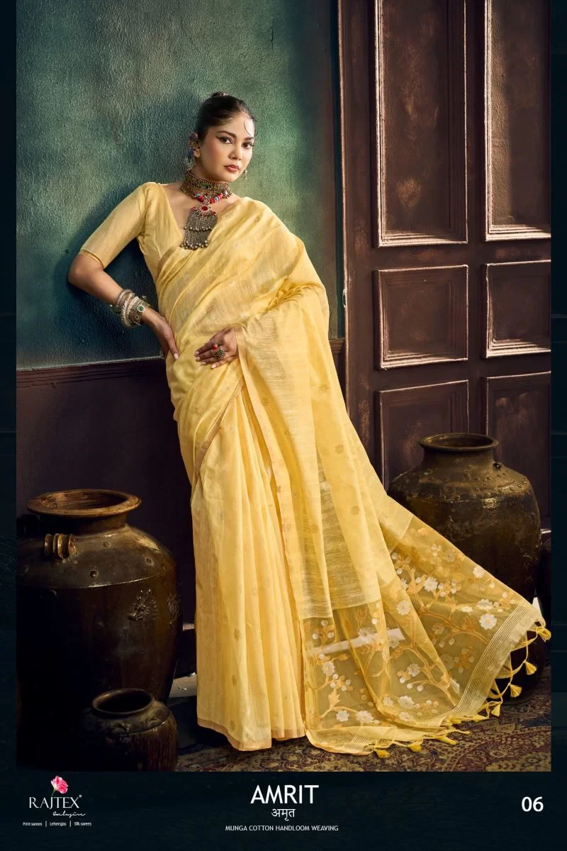 Rajtex Amrit Munga Cotton Handloom Weaving Saree Collection 8