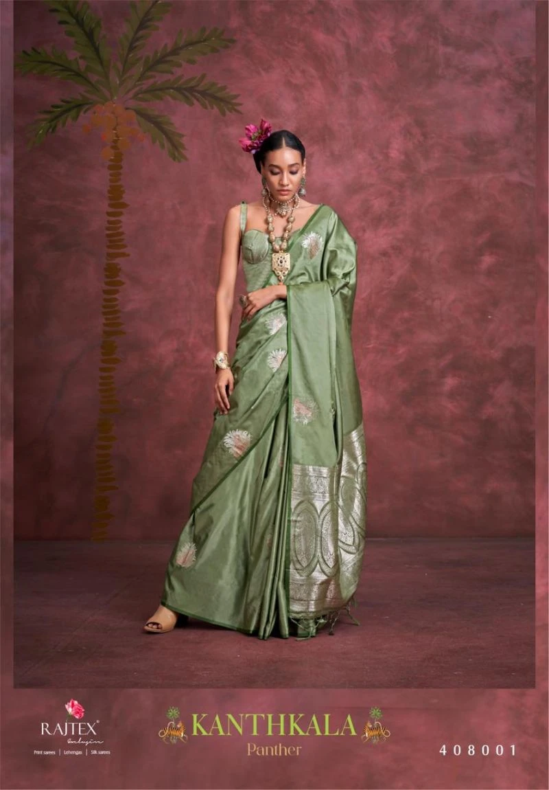 Rajtex Kanthkala Panther Nx Satin Handloom Weaving Sarees 3