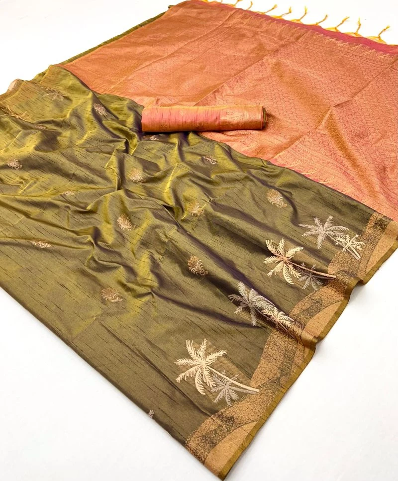 Rajtex Kontessa Tropical Tussar Silk Handloom Weaving Saree Collection 11