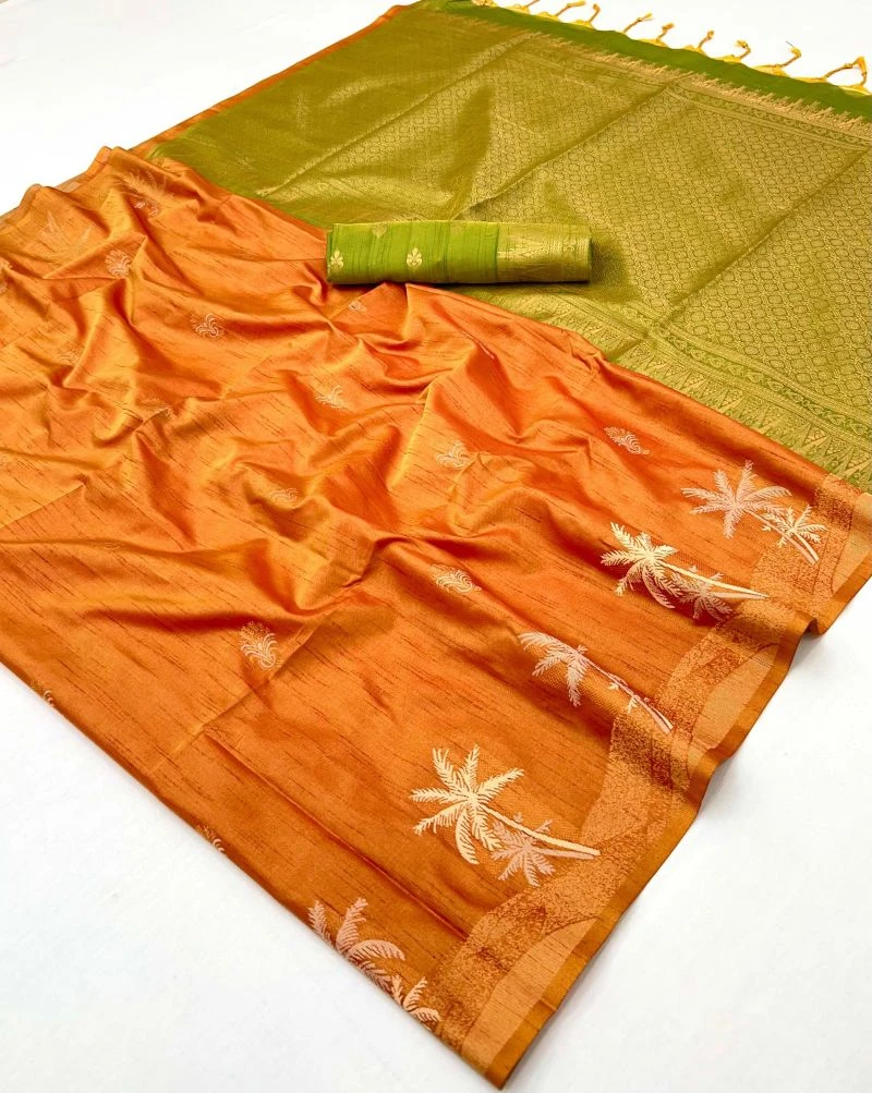 Rajtex Kontessa Tropical Tussar Silk Handloom Weaving Saree Collection 12