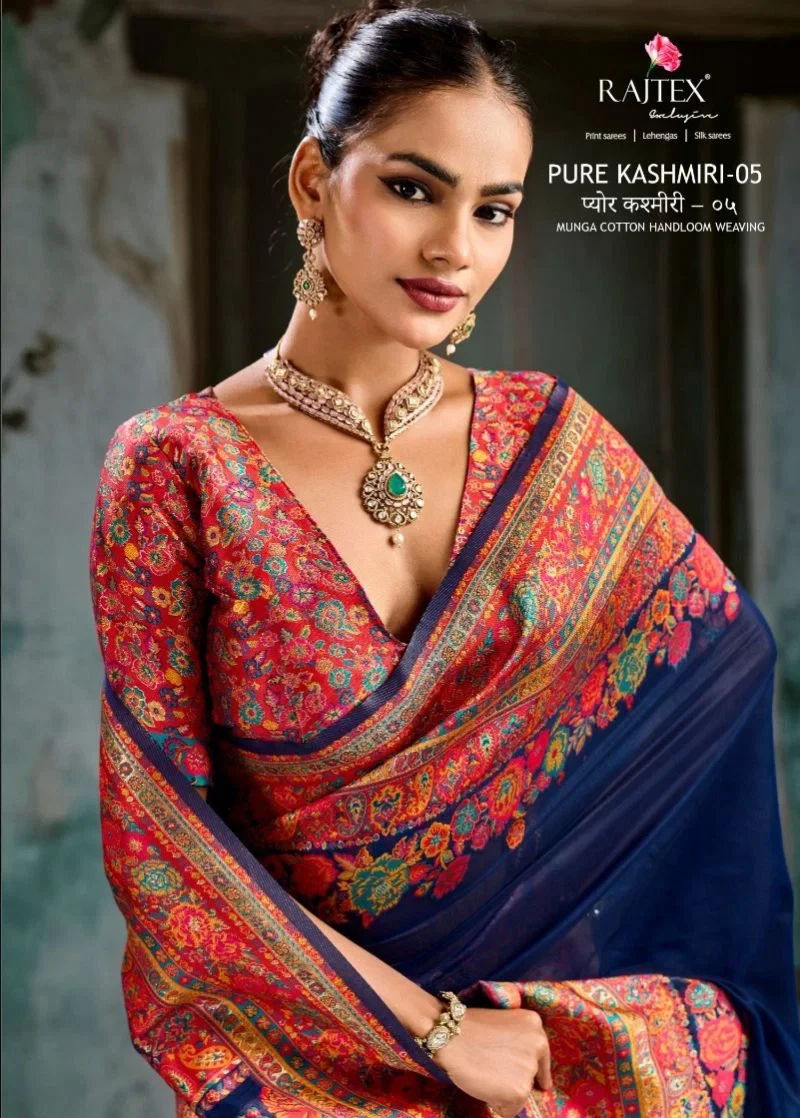 Rajtex Pure Kashmiri Vol 5 Pashmina Handloom Weaving Saree Collection 1