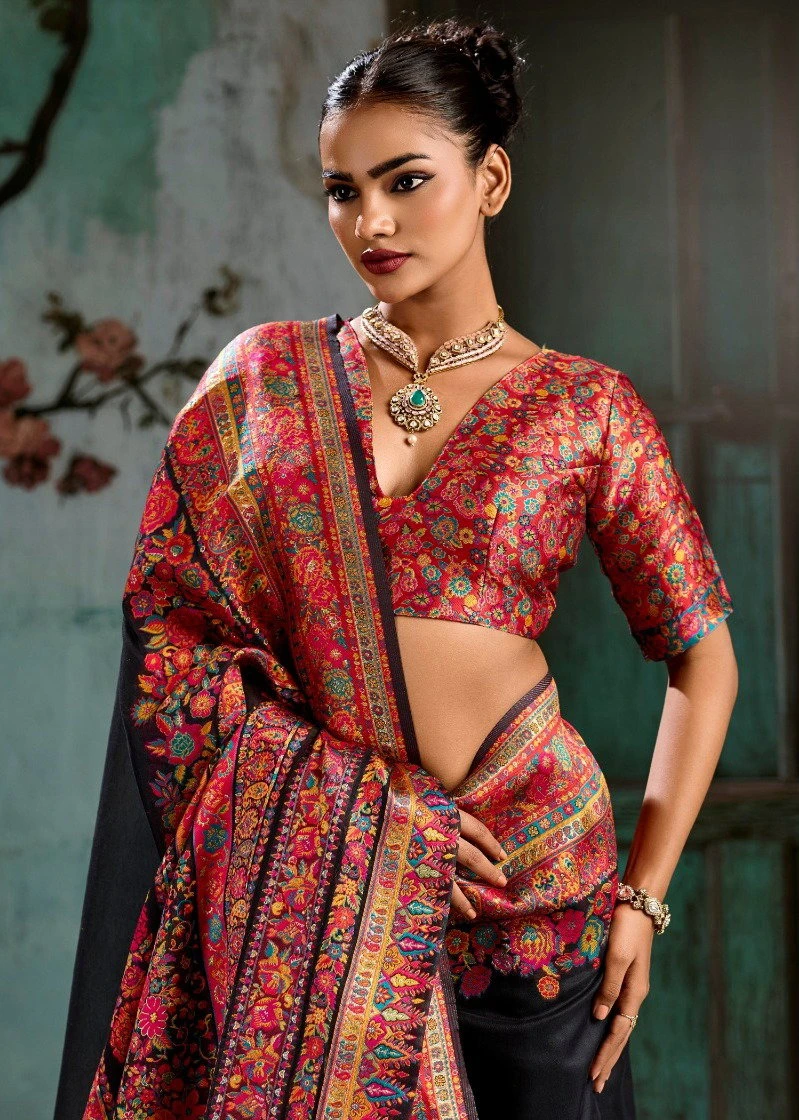 Rajtex Pure Kashmiri Vol 5 Pashmina Handloom Weaving Saree Collection 11