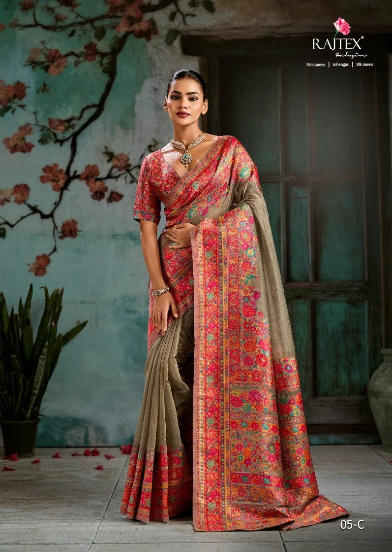 Rajtex Pure Kashmiri Vol 5 Pashmina Handloom Weaving Saree Collection 2