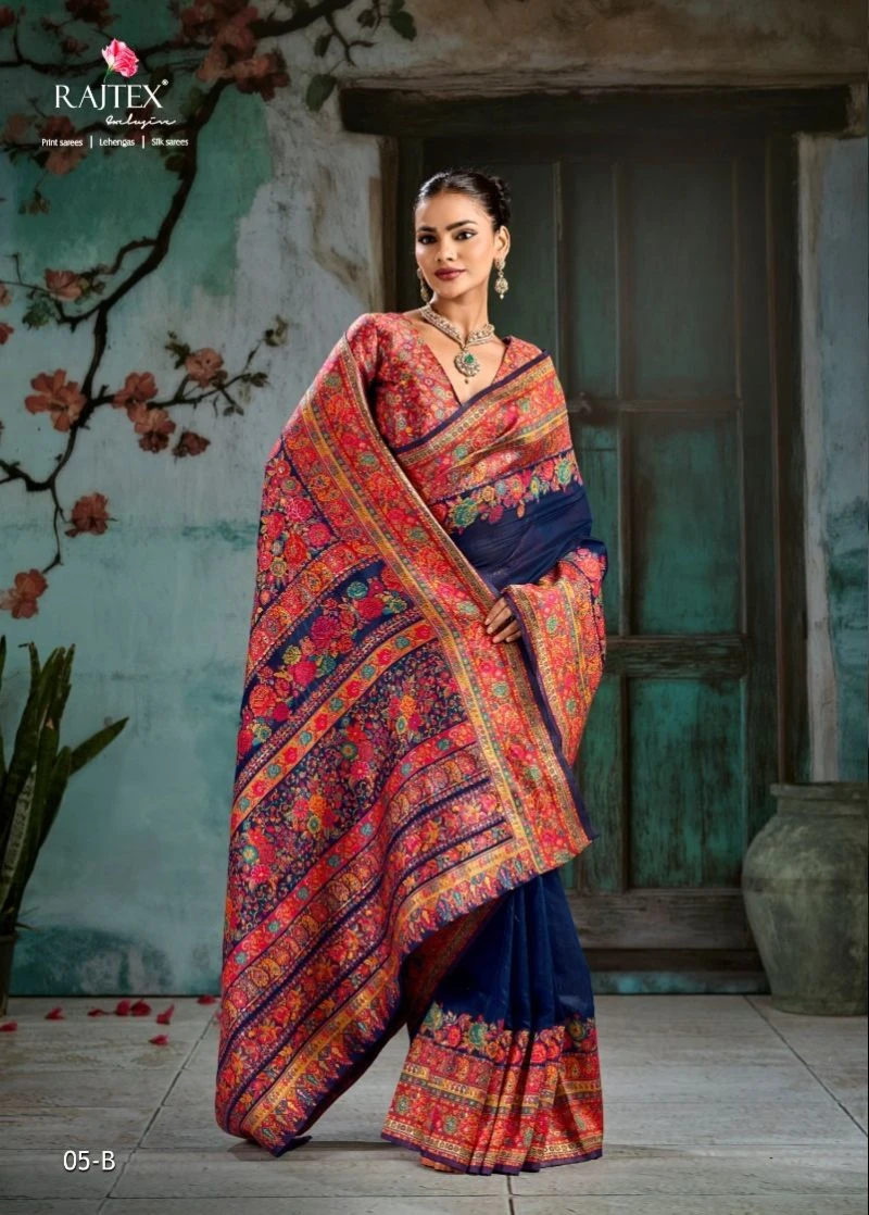 Rajtex Pure Kashmiri Vol 5 Pashmina Handloom Weaving Saree Collection 6