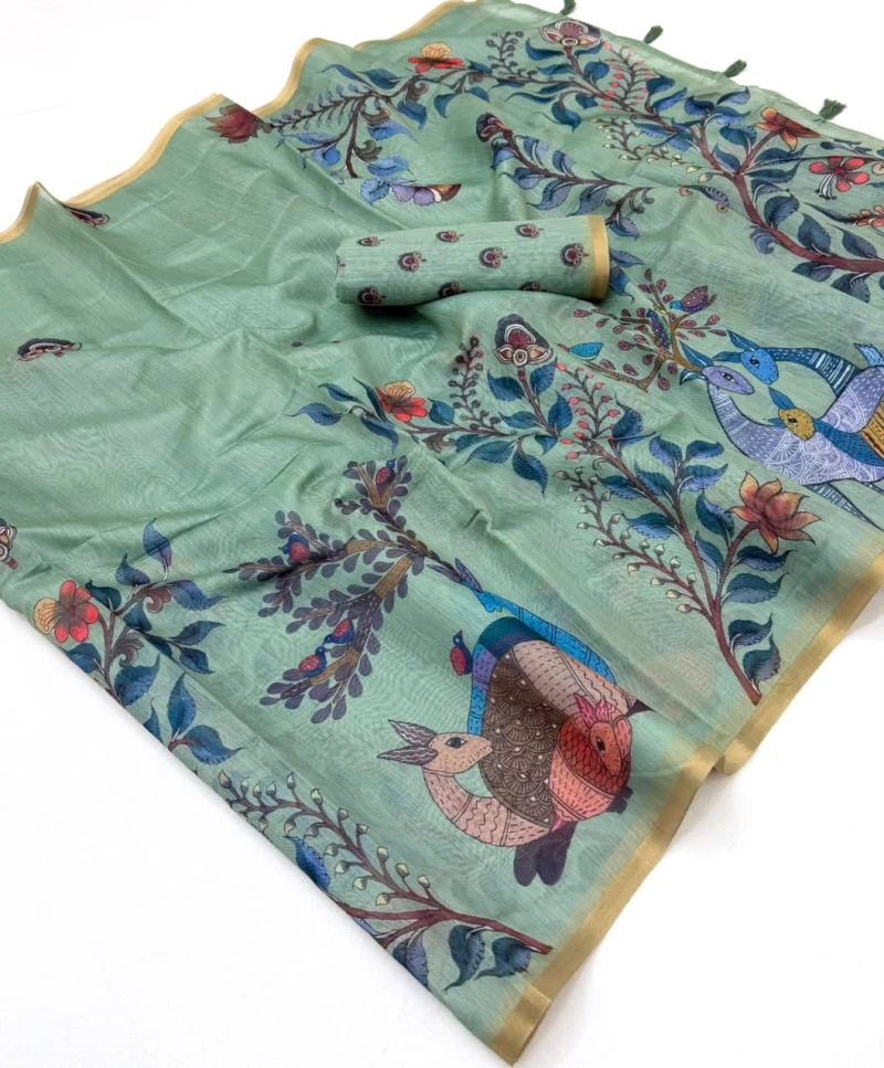 Rajyog Cd 176001 To 04 Chanderi Lining Digital Printed Saree