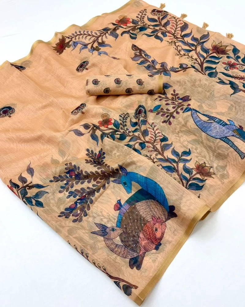 Rajyog Cd 176001 To 04 Chanderi Lining Digital Printed Saree 9