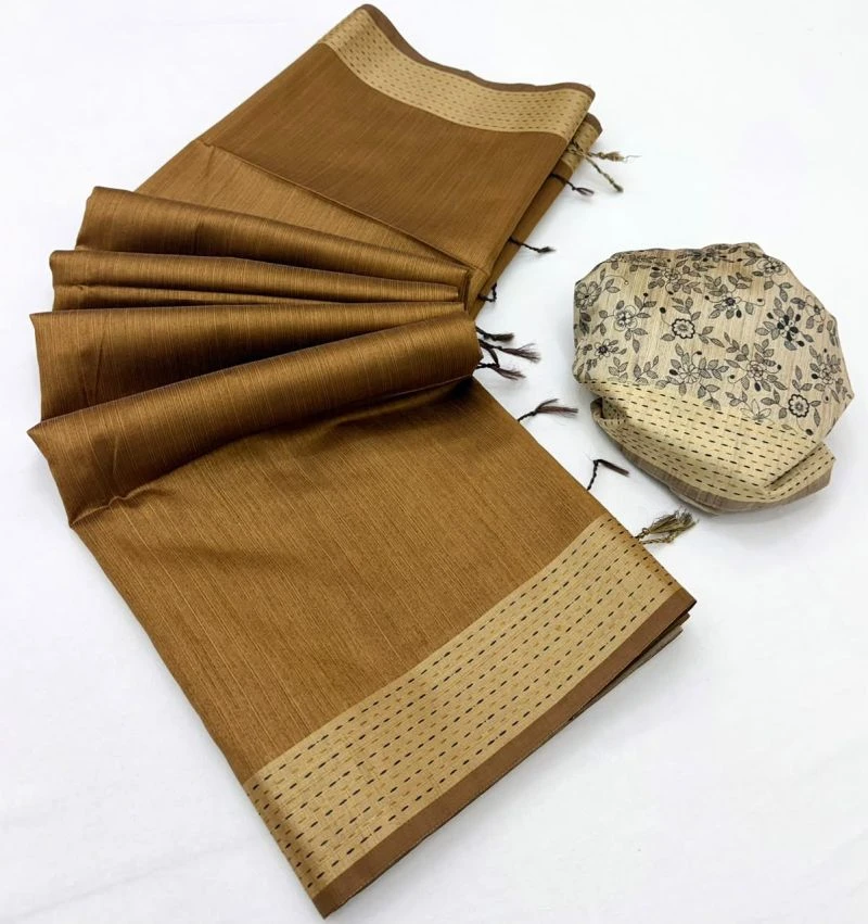 Rajyog Chaitra Tusser Silk Madhubani Printed Saree Collection 3