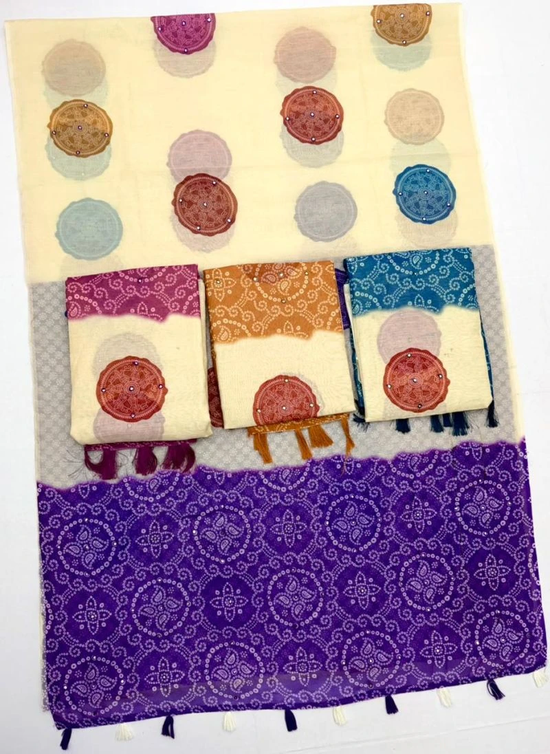 Rajyog D No 260001 To 04 Chanderi Linen Saree Collection 10