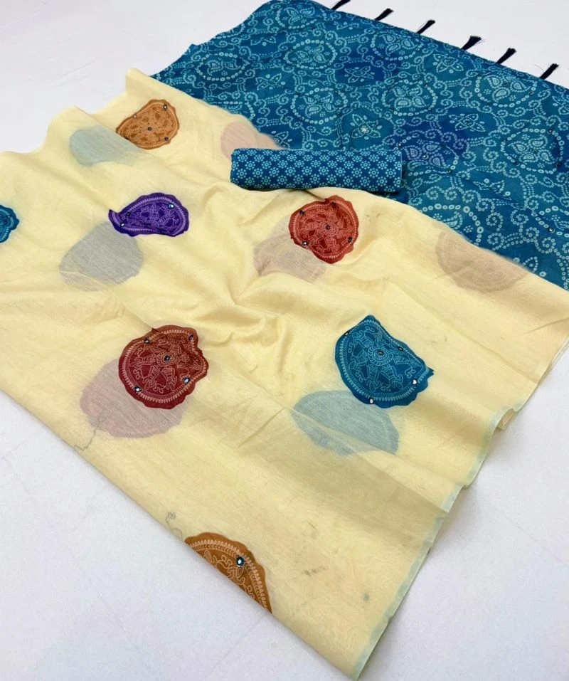 Rajyog D No 260001 To 04 Chanderi Linen Saree Collection 6