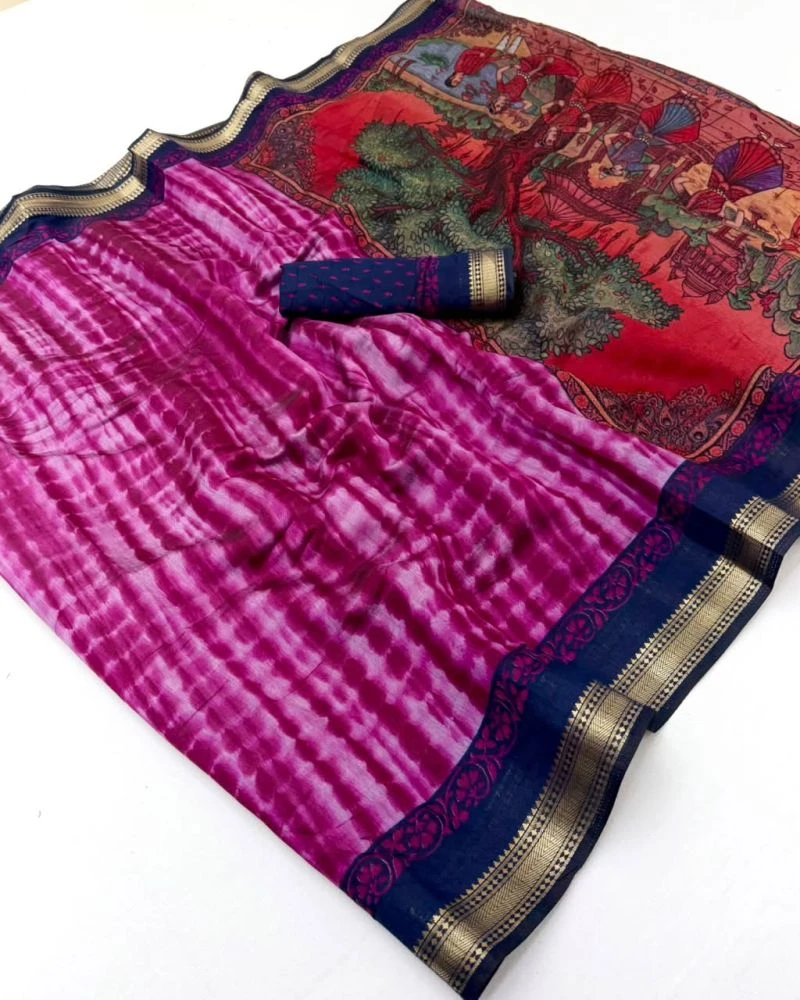 Rajyog D No 292001 To 06 Mul Cotton Zari Border Saree 2
