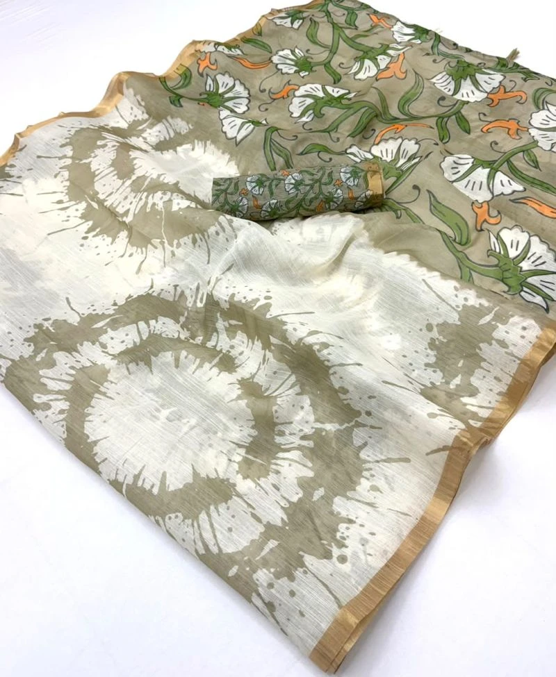 Rajyog Ls 383001 To 12 Soft Cotton Linen Zari Border Saree 11