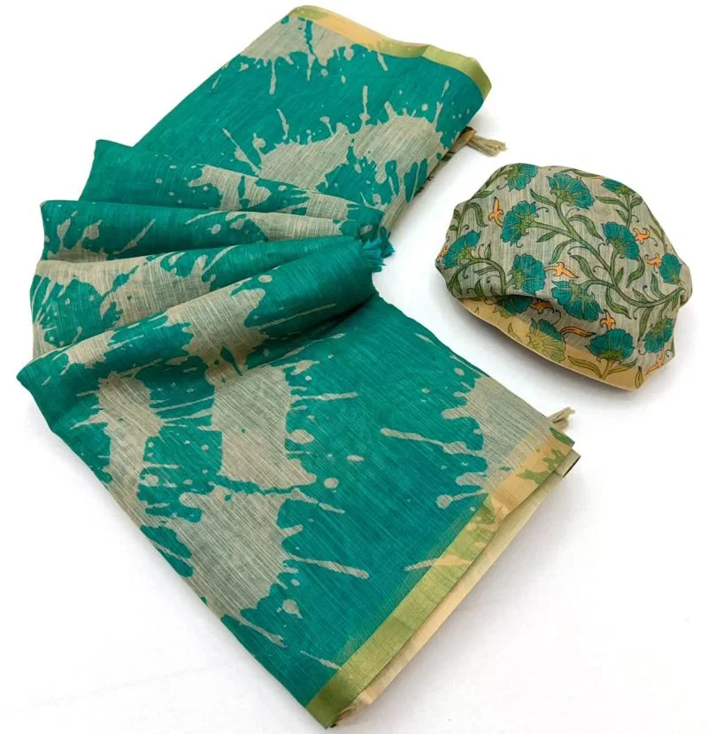 Rajyog Ls 383001 To 12 Soft Cotton Linen Zari Border Saree 13
