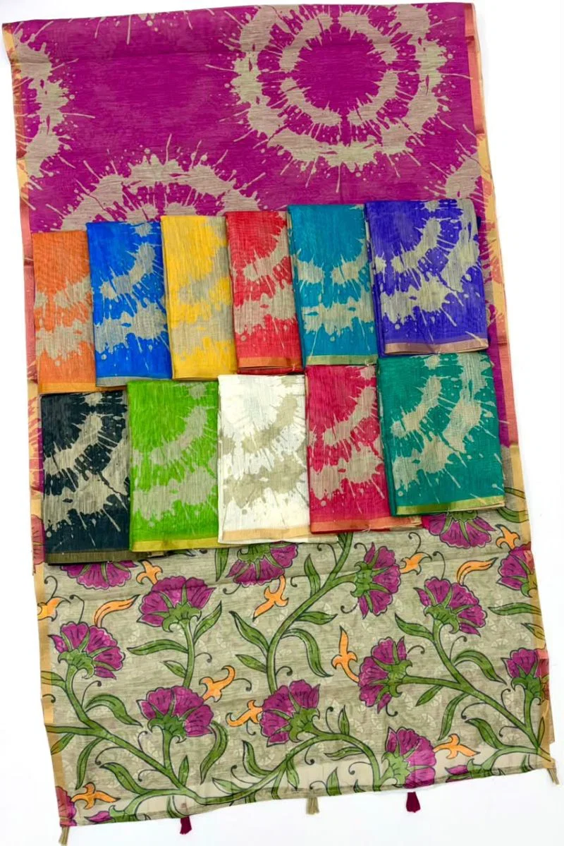 Rajyog Ls 383001 To 12 Soft Cotton Linen Zari Border Saree 15