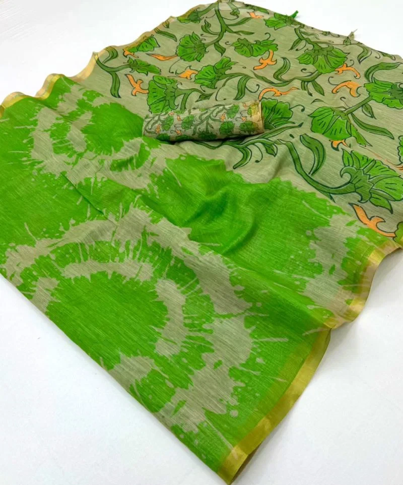 Rajyog Ls 383001 To 12 Soft Cotton Linen Zari Border Saree 17