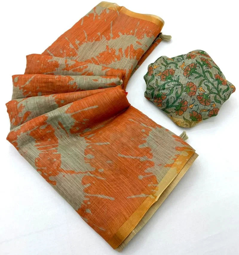Rajyog Ls 383001 To 12 Soft Cotton Linen Zari Border Saree 3