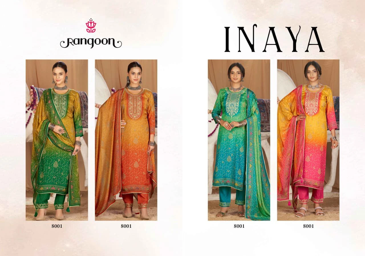 Rangoon INAYA Pure Muslin Suit With Aari Work & Swarovski Diamond Work 4