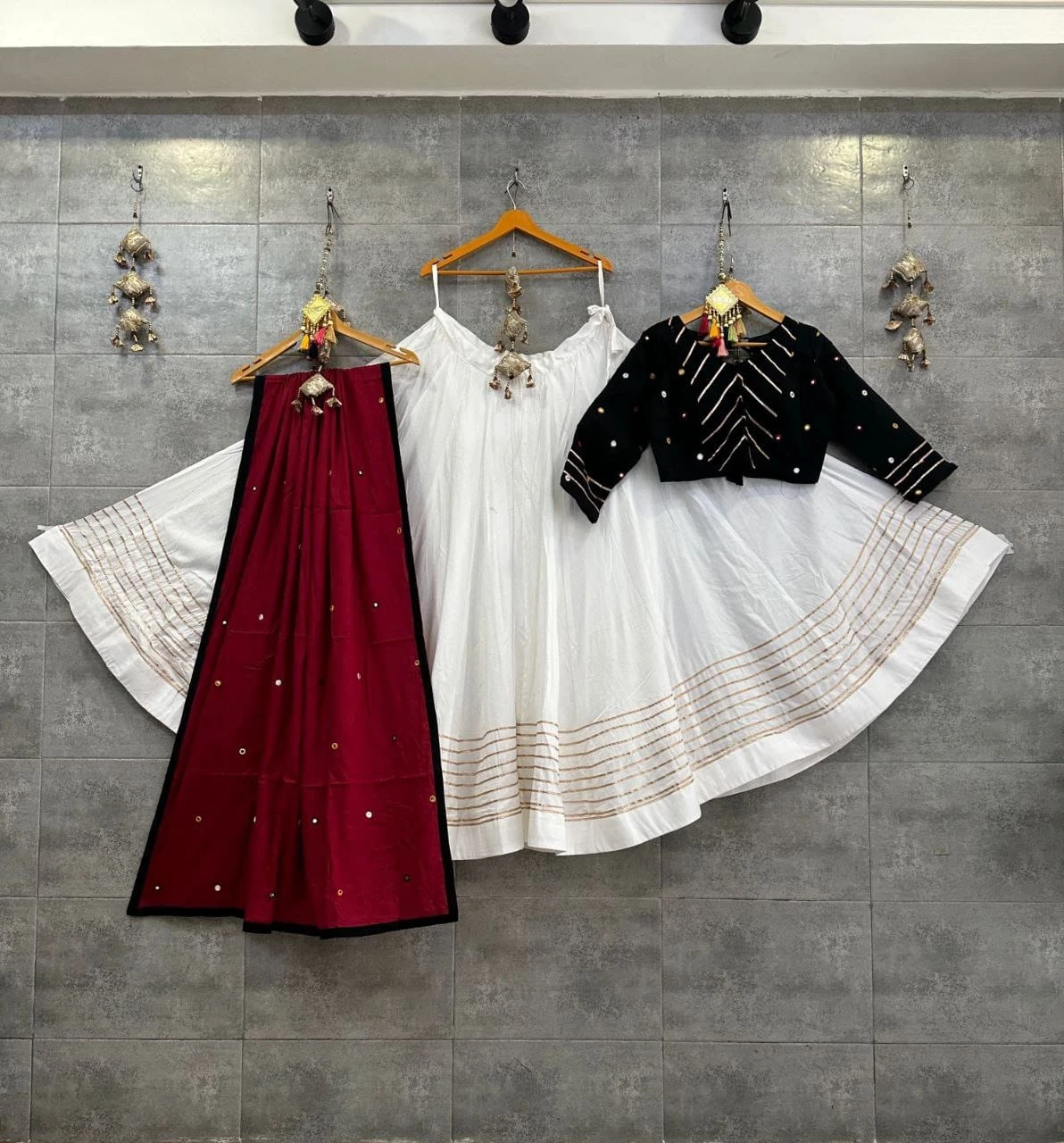 Reyon Cotton Gamthi Work Blouse Concept Chaniya Choli 1