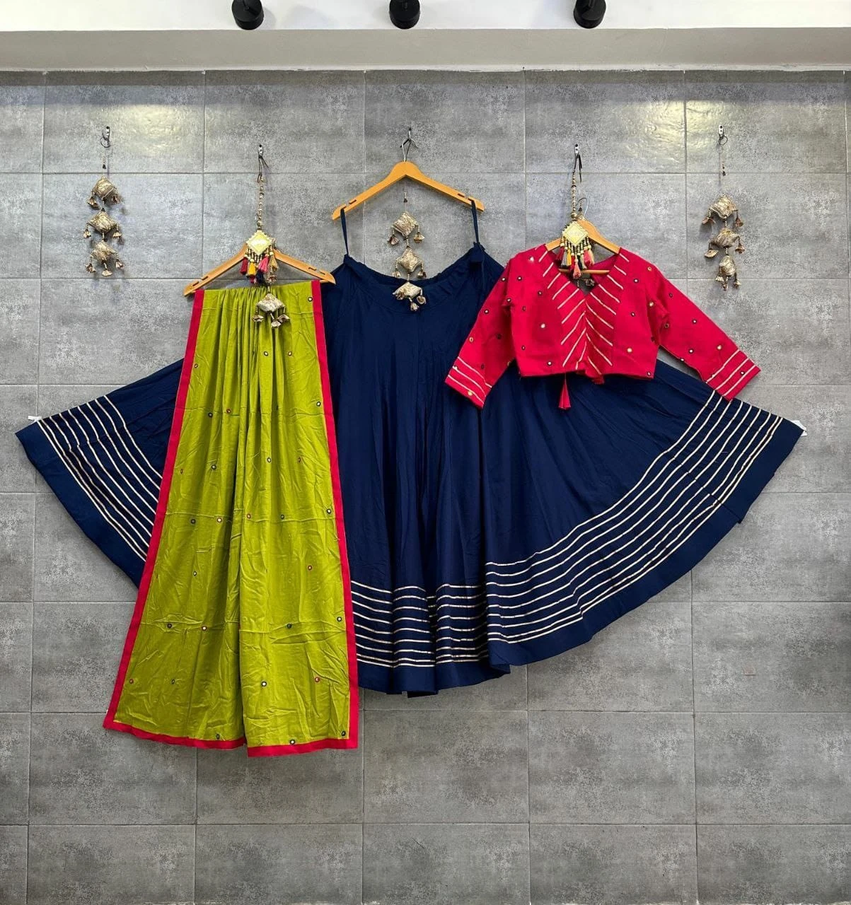 Reyon Cotton Gamthi Work Blouse Concept Chaniya Choli 2