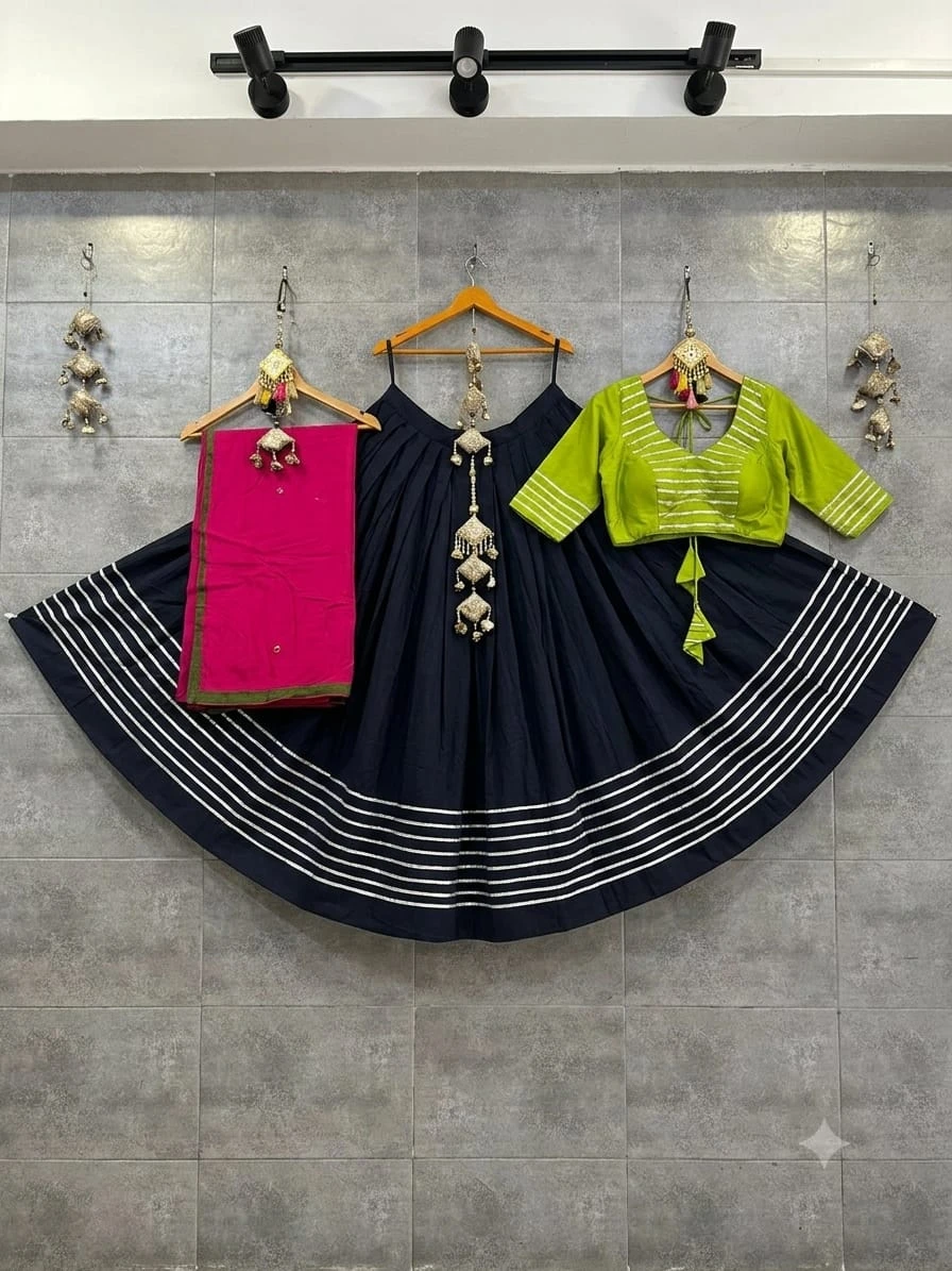 Reyon Cotton Gamthi Work Blouse Concept Chaniya Choli 3