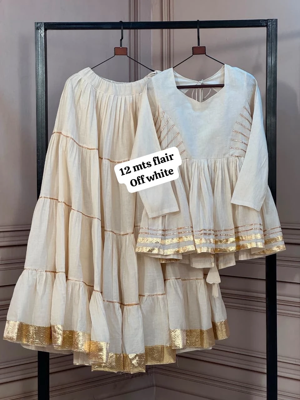 Reyon Cotton Peplum Lehenga Choli With Gota Patti And Lace Work 5