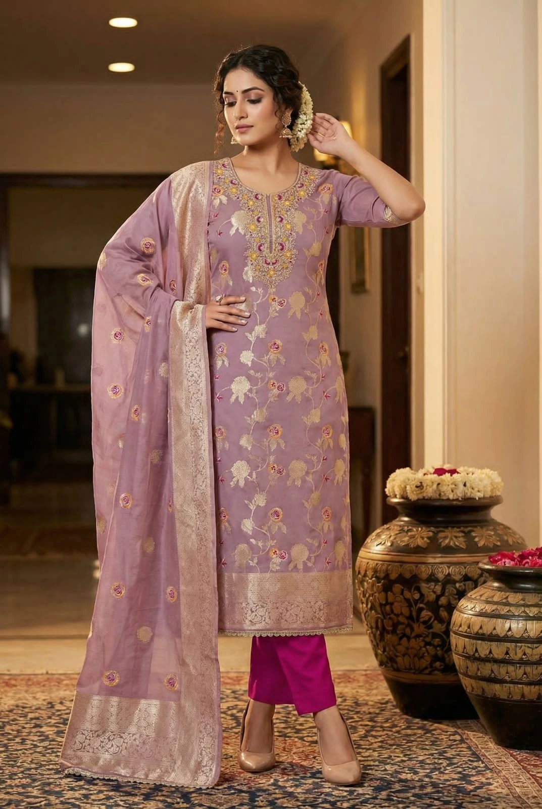 Rimzim Vol-22 Banarasi Cotton Silk Readymade Suit With Hand Work 2