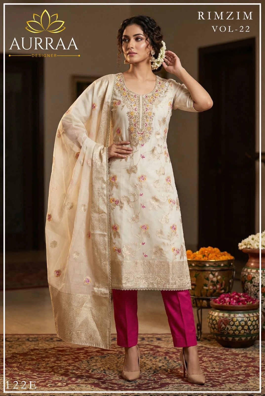 Rimzim Vol-22 Banarasi Cotton Silk Readymade Suit With Hand Work 3