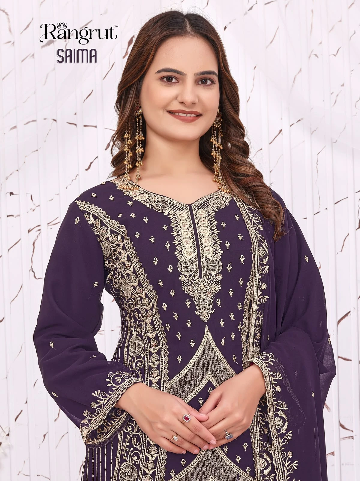 Saima Georgette Embroidery Suit Collection