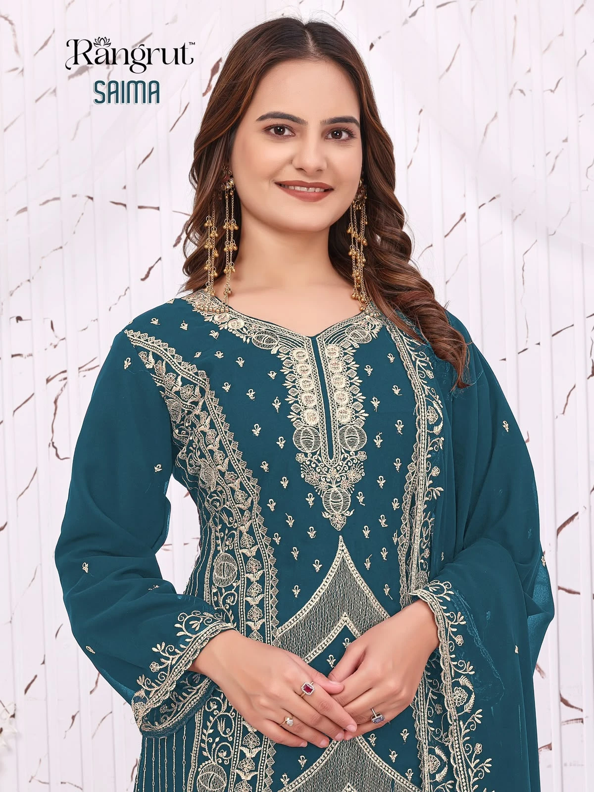 Saima Georgette Embroidery Suit Collection 10