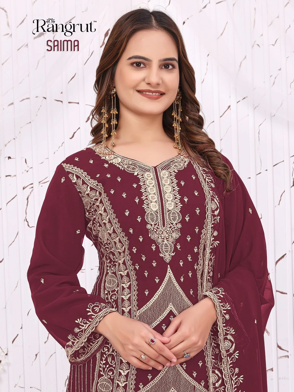 Saima Georgette Embroidery Suit Collection 11