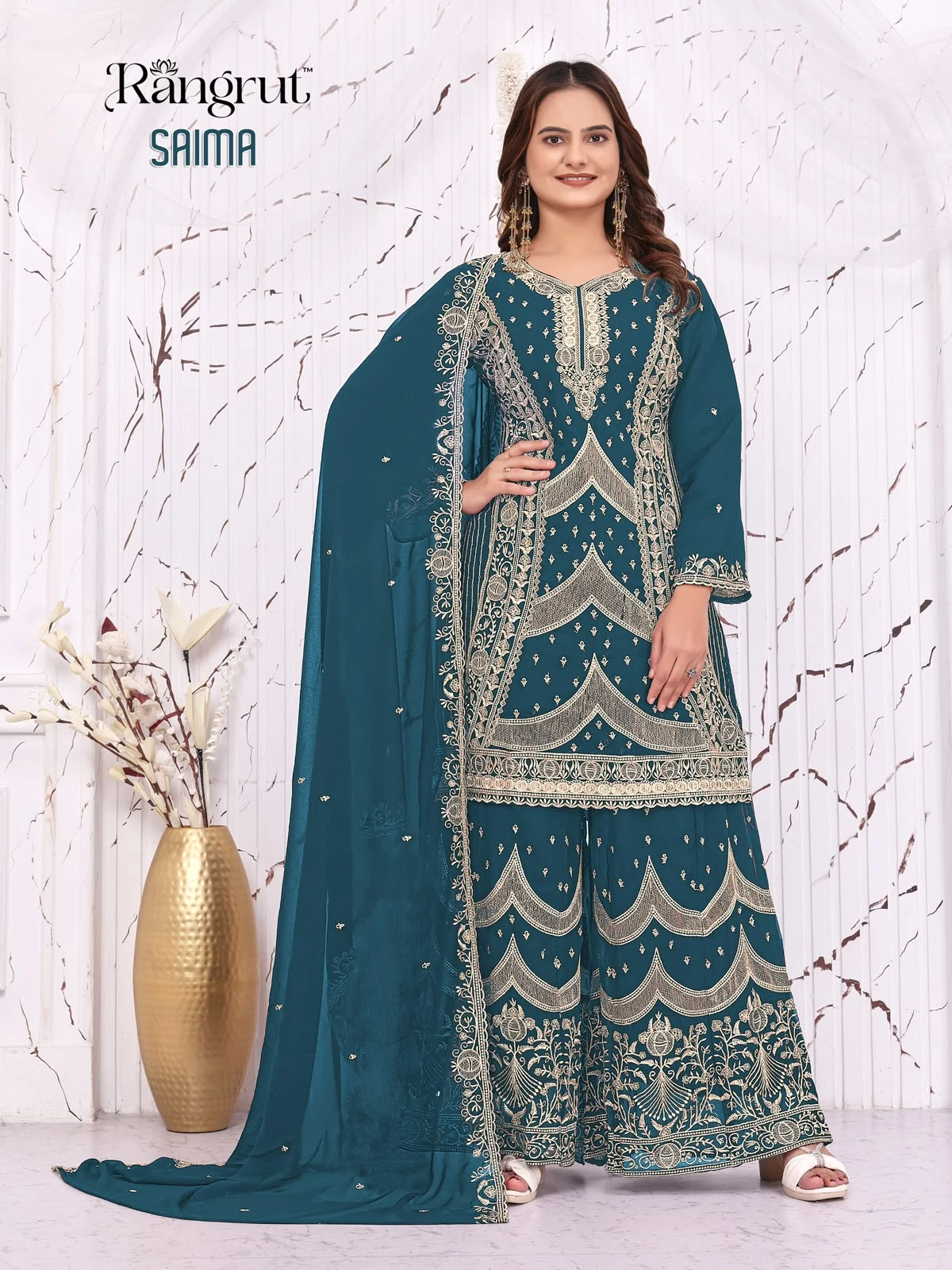 Saima Georgette Embroidery Suit Collection 2