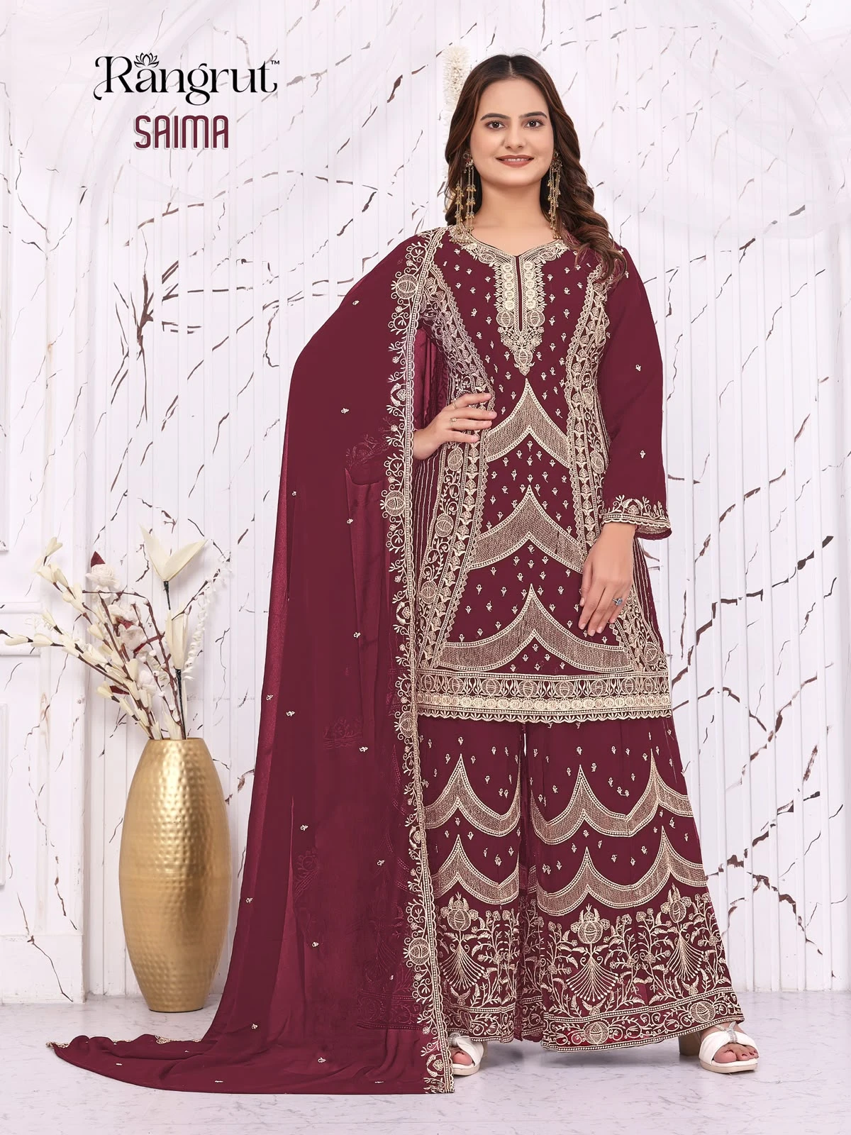Saima Georgette Embroidery Suit Collection 3