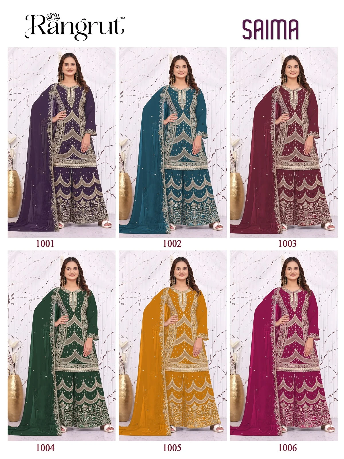Saima Georgette Embroidery Suit Collection 6