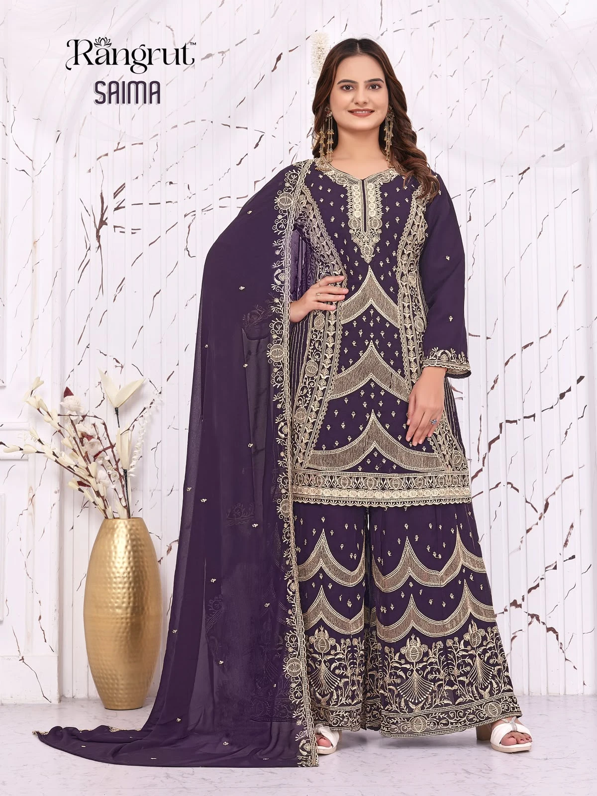 Saima Georgette Embroidery Suit Collection 7