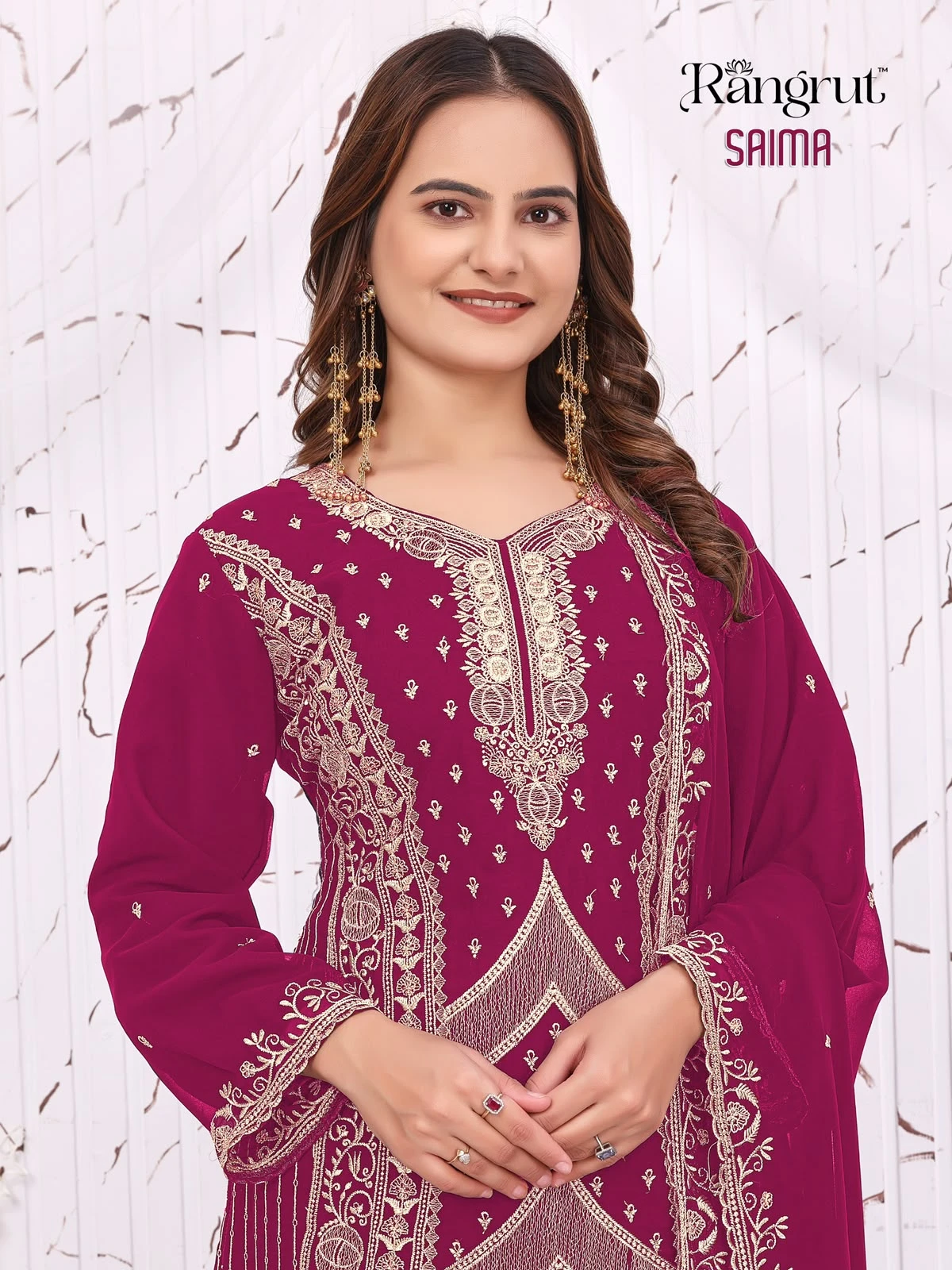 Saima Georgette Embroidery Suit Collection 9