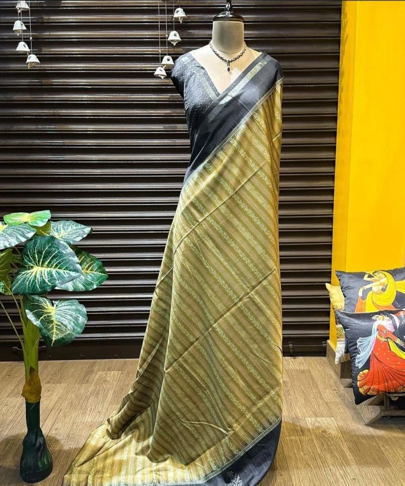 Samkalin Print Soft Tusser Silk Digital Printed Saree Collection 2