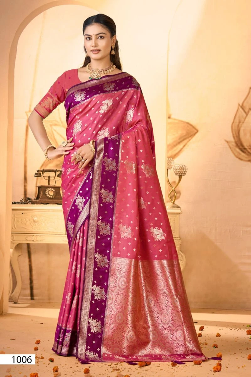 Saroj Anukaari Silk Vol 3 Silk Zari Weaving Saree Collection 4
