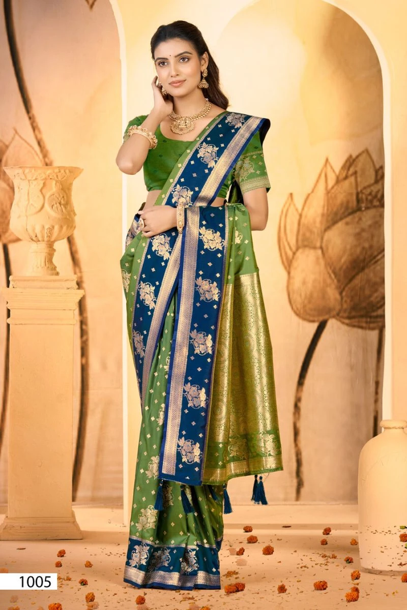 Saroj Anukaari Silk Vol 3 Silk Zari Weaving Saree Collection 6