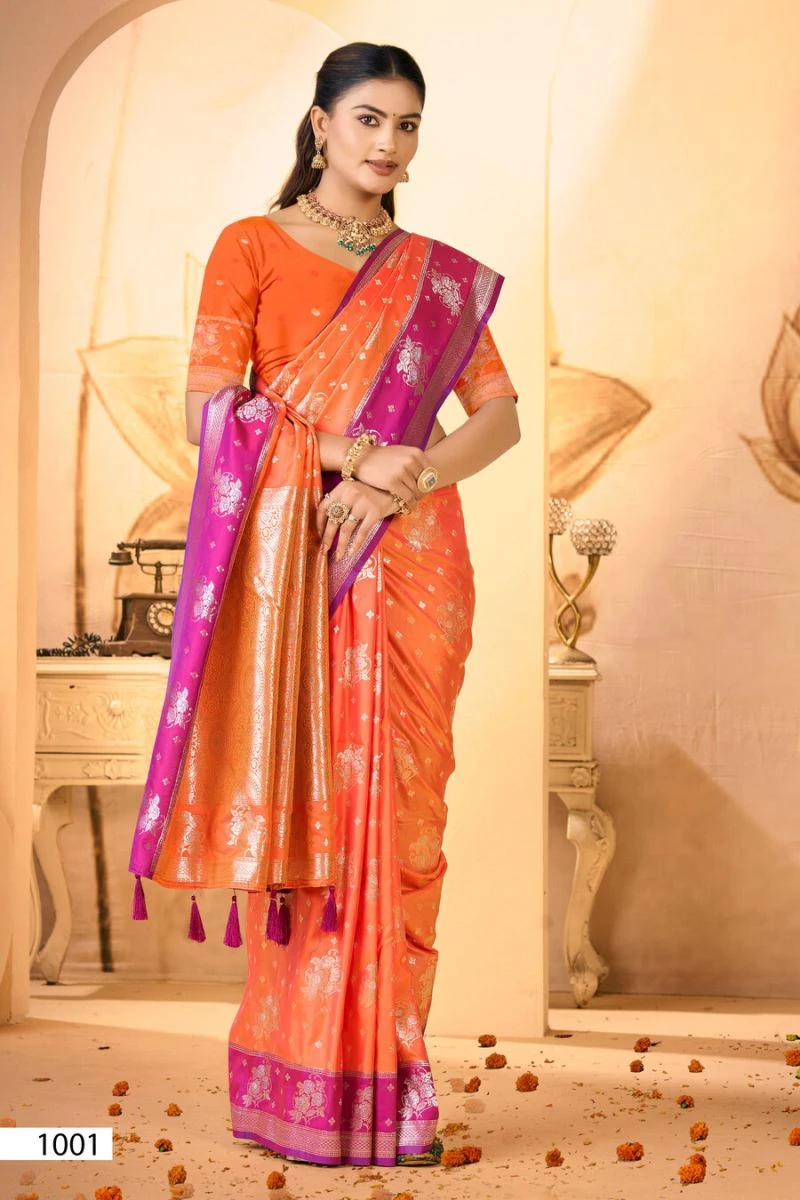 Saroj Anukaari Silk Vol 3 Silk Zari Weaving Saree Collection 7