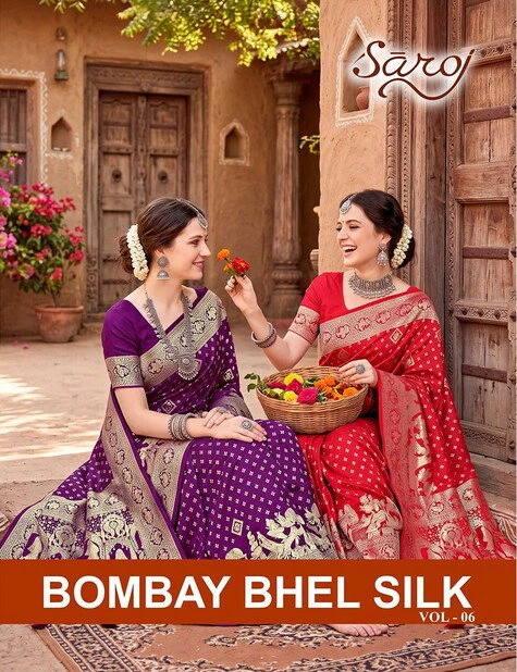 Saroj Bombay Bhel Vol 6 Silk Zari Weaving Saree Collection