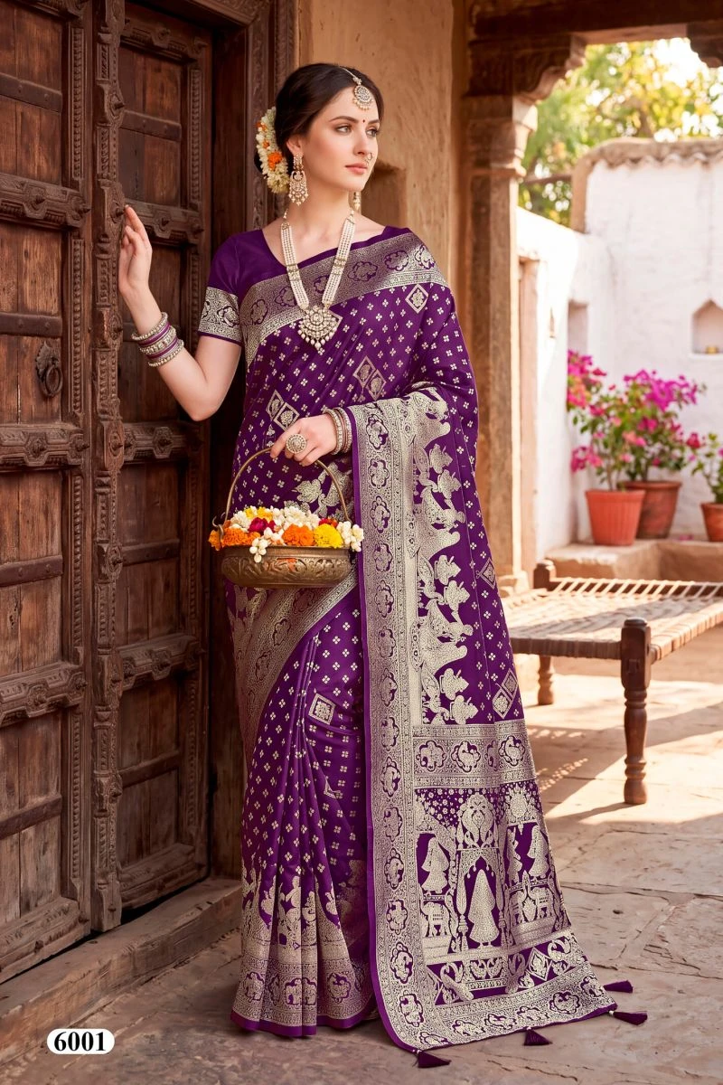 Saroj Bombay Bhel Vol 6 Silk Zari Weaving Saree Collection 7
