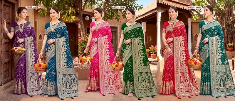 Saroj Bombay Bhel Vol 6 Silk Zari Weaving Saree Collection 8