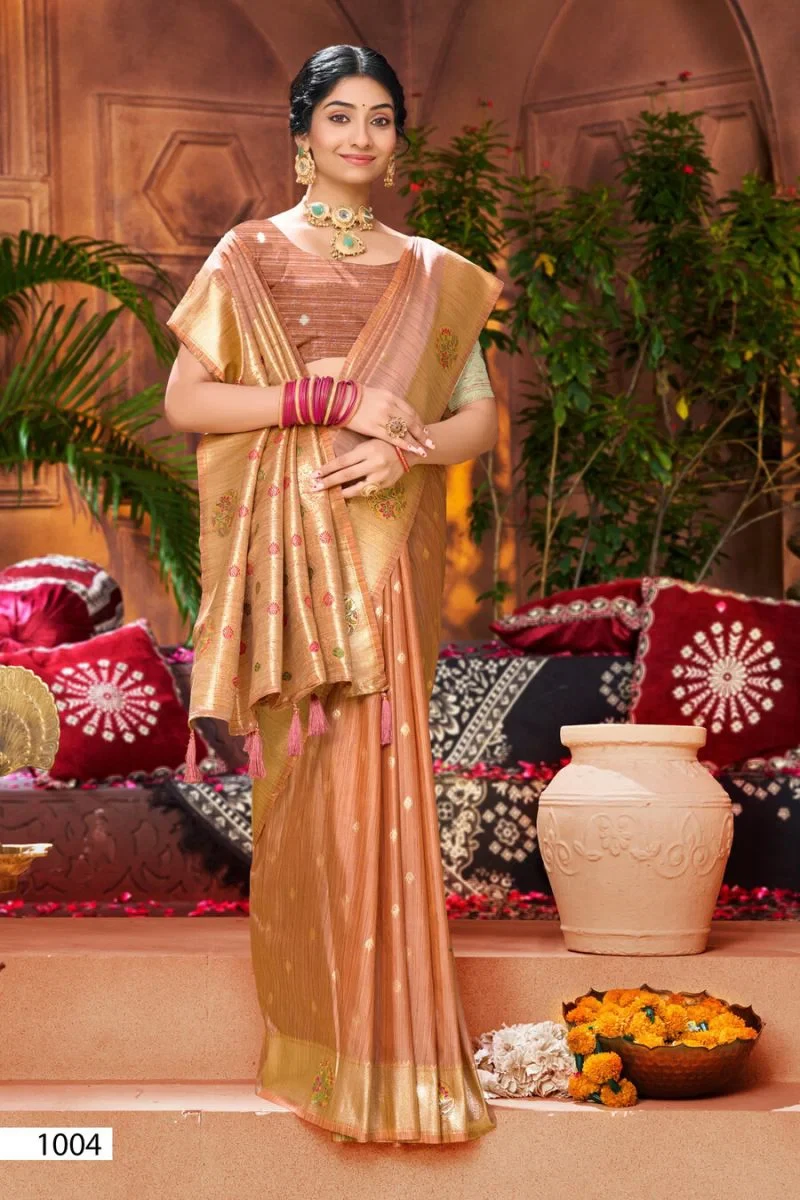 Saroj Crystal Silk Vol 4 Silk Party Wear Saree Collection 4