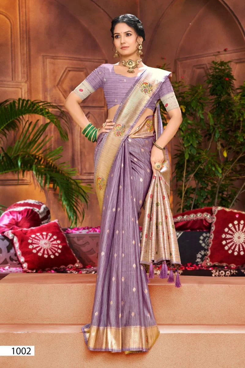 Saroj Crystal Silk Vol 4 Silk Party Wear Saree Collection 5