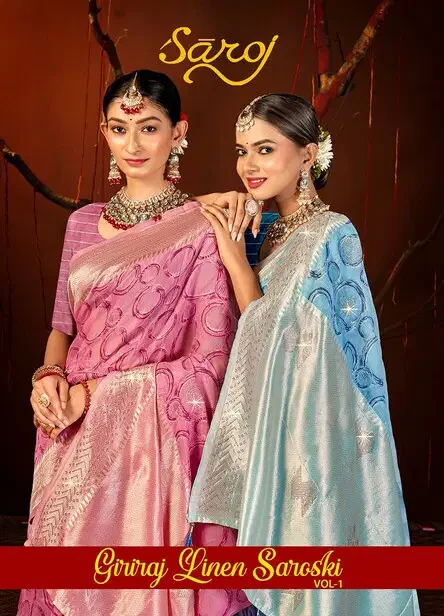 Saroj Giriraj Linen Saroski Vol 1 Linen Saree