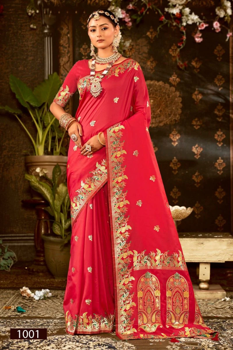 Saroj Jhanak Silk Vol 1 Silk Pashmina Designing Saree 2