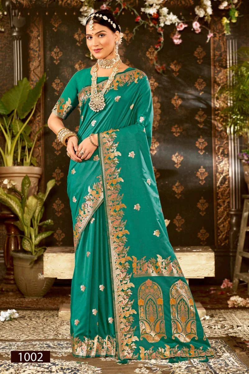 Saroj Jhanak Silk Vol 1 Silk Pashmina Designing Saree 3