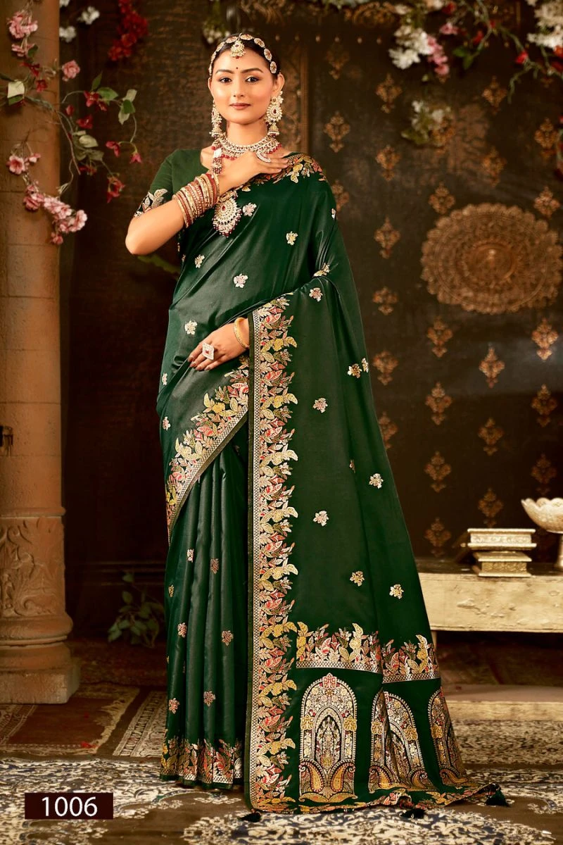 Saroj Jhanak Silk Vol 1 Silk Pashmina Designing Saree 4