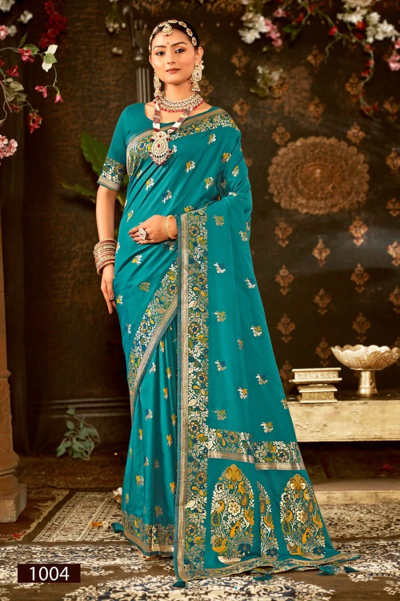 Saroj Jhanak Silk Vol 1 Silk Pashmina Designing Saree 7