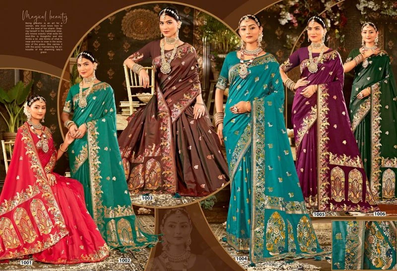 Saroj Jhanak Silk Vol 1 Silk Pashmina Designing Saree 8