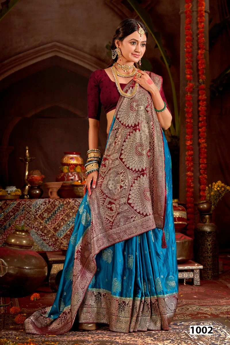 Saroj Kalasangam Satin Saroski Vol 1 Satin Silk Saree 2